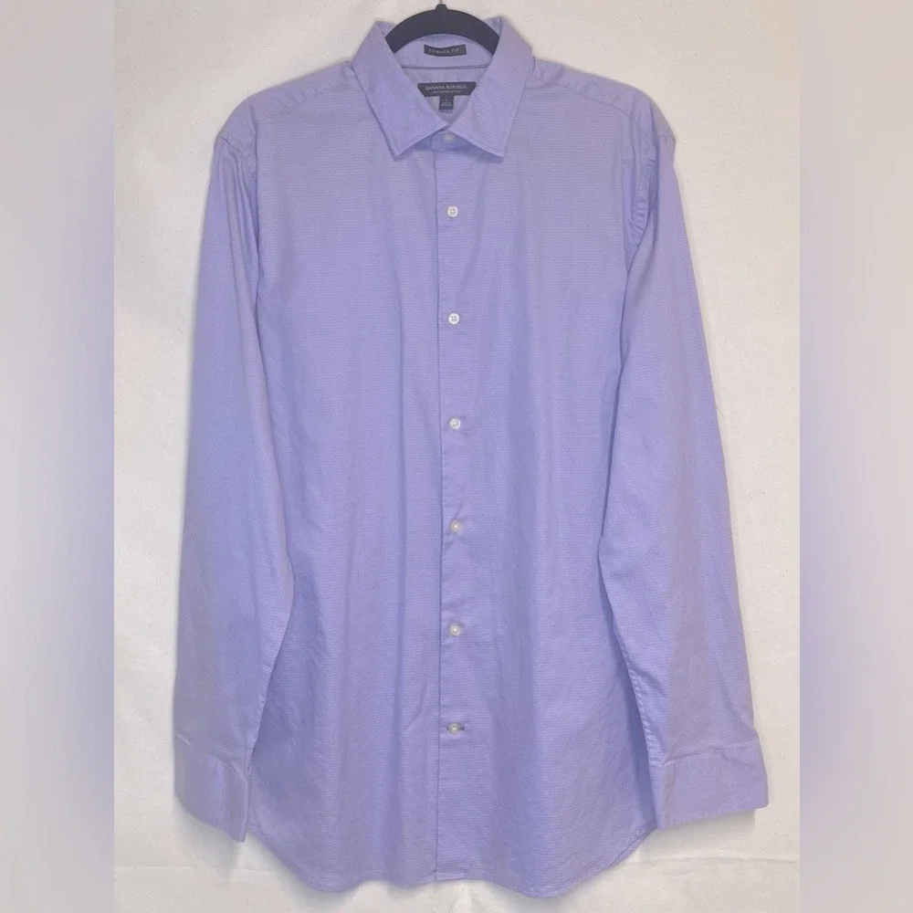 Banana Republic Purple‎ Button Down 120's Supima Cotton Long Sleeve Size Large